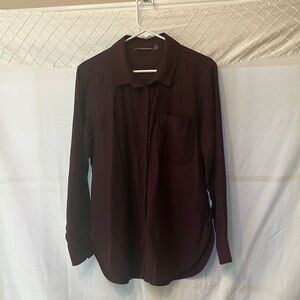 Athleta Brown Casual Button Down Shirt